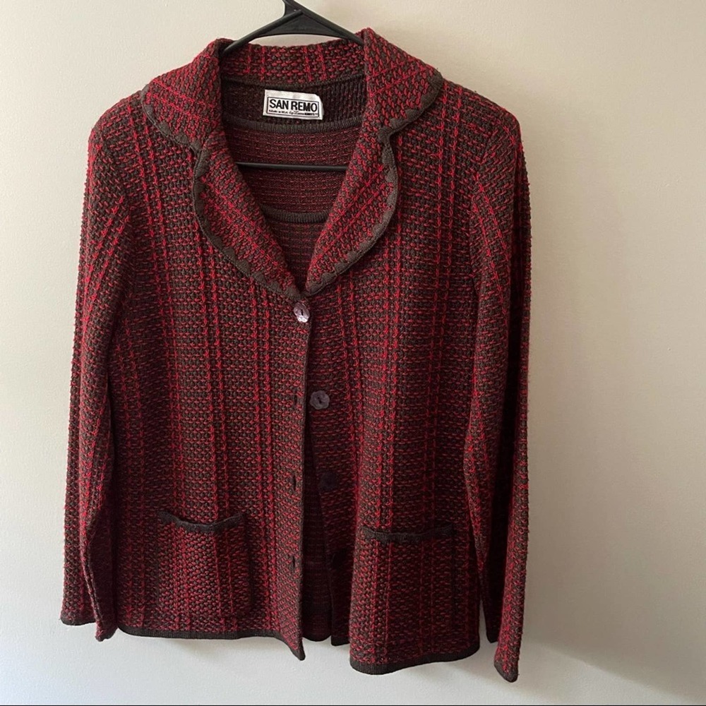 Vintage San Remo Knit Two Piece Tank Jacket Combo